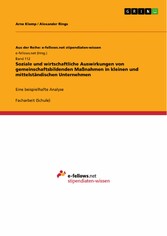 Soziale und wirtschaftliche Auswirkungen von gemeinschaftsbildenden Maßnahmen in kleinen und mittelständischen Unternehmen