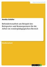 Behindertenarbeit am Beispiel des Reitsportes und Konsequenzen für die Arbeit im sonderpädagogischen Bereich