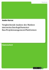 Vergleichende Analyse des Marktes internettechnologiebasierter Bau-Projektmanagement-Plattformen