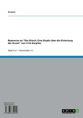 Rezension zu 'Der Kitsch. Eine Studie über die Entartung der Kunst' von Fritz Karpfen