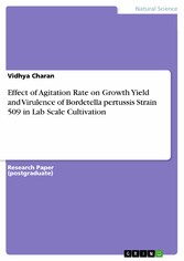 Effect of Agitation Rate on Growth Yield and Virulence of  Bordetella pertussis Strain 509 in Lab Scale Cultivation