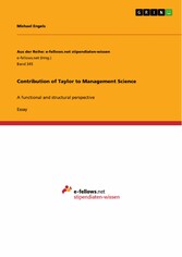 Contribution of Taylor to Management Science