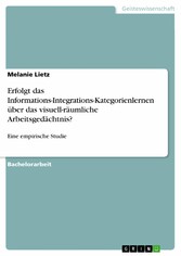 Erfolgt das Informations-Integrations-Kategorienlernen über das visuell-räumliche Arbeitsgedächtnis?