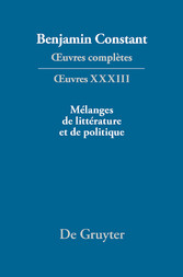 Mélanges de littérature et de politique