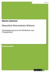 Hausarbeit Fitnesstrainer B-Lizenz