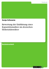 Bewertung der Einführung eines Kapazitätsmarktes im deutschen Elektrizitätssektor