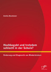 Hochbegabt und trotzdem schlecht in der Schule? Förderung und Diagnostik von Minderleistern