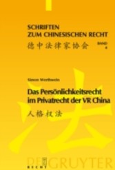 Das Persönlichkeitsrecht im Privatrecht der VR China