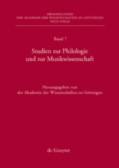 Studien zur Philologie und zur Musikwissenschaft