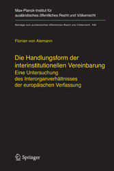 Die Handlungsform der interinstitutionellen Vereinbarung