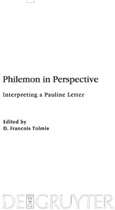 Philemon in Perspective