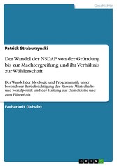 Der Wandel der NSDAP von der Gründung bis zur Machtergreifung und ihr Verhältnis zur Wählerschaft