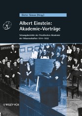 Albert Einstein: Akademie-Vortrge