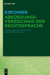 Kirchner - Abkürzungsverzeichnis der Rechtssprache