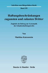 Haftungsbeschränkungen zugunsten und zulasten Dritter.