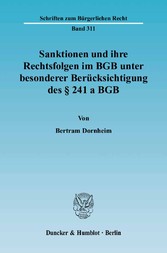 Sanktionen und ihre Rechtsfolgen im BGB unter besonderer Berücksichtigung des § 241 a BGB.