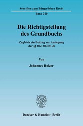 Die Richtigstellung des Grundbuchs.