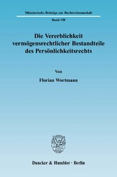 Die Vererblichkeit vermögensrechtlicher Bestandteile des Persönlichkeitsrechts.