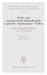 Rechts- und staatstheoretische Schlüsselbegriffe: Legitimität - Repräsentation - Freiheit.