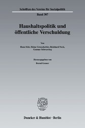 Haushaltspolitik und öffentliche Verschuldung.