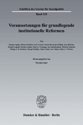 Voraussetzungen für grundlegende institutionelle Reformen.