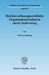 Betriebsverfassungsrechtliche Organisationsstrukturen durch Tarifvertrag.