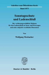 Sonntagsschutz und Ladenschluß.