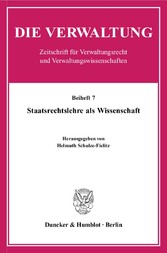 Staatsrechtslehre als Wissenschaft.