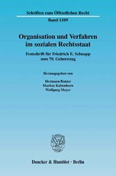 Organisation und Verfahren im sozialen Rechtsstaat.