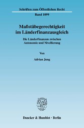 Maßstäbegerechtigkeit im Länderfinanzausgleich.