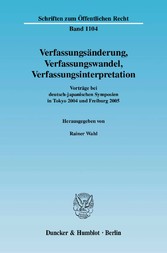 Verfassungsänderung, Verfassungswandel, Verfassungsinterpretation.