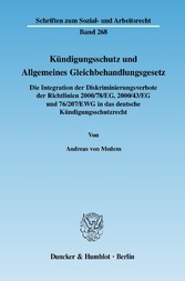 Kündigungsschutz und Allgemeines Gleichbehandlungsgesetz.