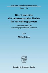 Die Grundsätze des intertemporalen Rechts im Verwaltungsprozess.