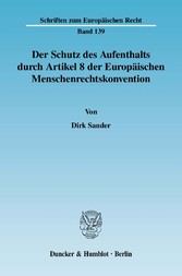 Der Schutz des Aufenthalts durch Artikel 8 der Europäischen Menschenrechtskonvention.