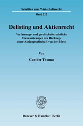 Delisting und Aktienrecht.