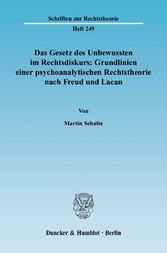 Das Gesetz des Unbewussten im Rechtsdiskurs: Grundlinien einer psychoanalytischen Rechtstheorie nach Freud und Lacan.