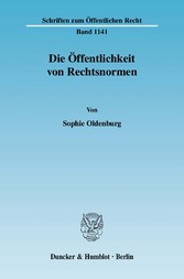 Die Öffentlichkeit von Rechtsnormen.