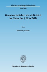 Gemeinschaftsbetrieb als Betrieb im Sinne des § 613a BGB.