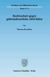 Rechtsschutz gegen geheimdienstliche Aktivitäten.