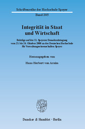 Integrität in Staat und Wirtschaft.