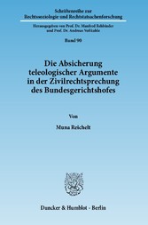 Die Absicherung teleologischer Argumente in der Zivilrechtsprechung des Bundesgerichtshofes.