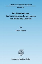 Die Konkurrenzen der Gesetzgebungskompetenzen von Bund und Ländern.