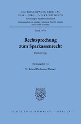 Rechtsprechung zum Sparkassenrecht.