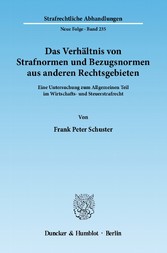 Das Verhältnis von Strafnormen und Bezugsnormen aus anderen Rechtsgebieten.