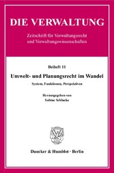 Umwelt- und Planungsrecht im Wandel.