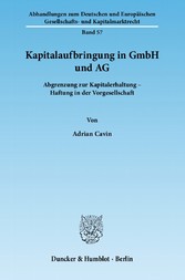 Kapitalaufbringung in GmbH und AG.