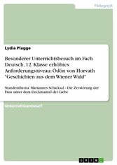 Besonderer Unterrichtsbesuch im Fach Deutsch, 12. Klasse erhöhtes Anforderungsniveau: Ödön von Horvath 'Geschichten aus dem Wiener Wald'