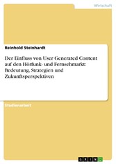 Der Einfluss von User Generated Content auf den Hörfunk- und Fernsehmarkt: Bedeutung, Strategien und Zukunftsperspektiven