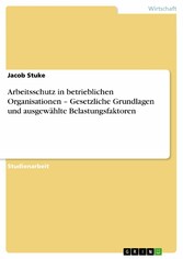 Arbeitsschutz in betrieblichen Organisationen - Gesetzliche Grundlagen und ausgewählte Belastungsfaktoren