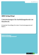 Unterweisungen für Ausbildungsberufe im Handwerk